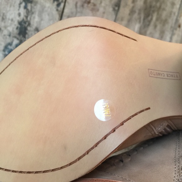 VINCE CAMUTO LEATHER OPEN TOE BOOTS SZ 7 w - Picture 4 of 4